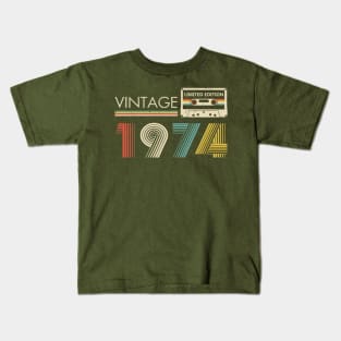 Vintage 1974 Limited Edition Cassette Kids T-Shirt